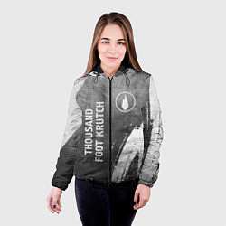 Куртка с капюшоном женская Thousand Foot Krutch - grey gradient вертикально, цвет: 3D-черный — фото 2
