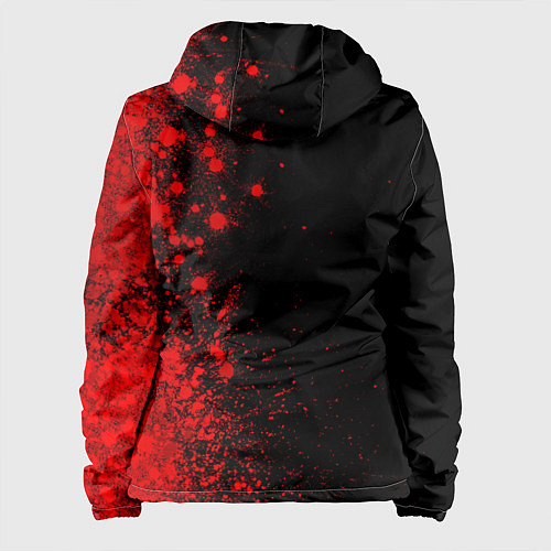 Женская куртка Atletico Madrid - red gradient по-вертикали / 3D-Черный – фото 2