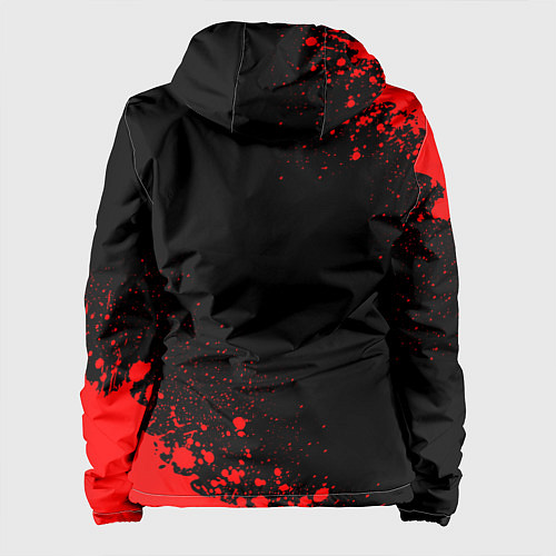 Женская куртка Leicester City - red gradient вертикально / 3D-Черный – фото 2