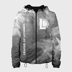 Куртка с капюшоном женская League of Legends - grey gradient вертикально, цвет: 3D-черный