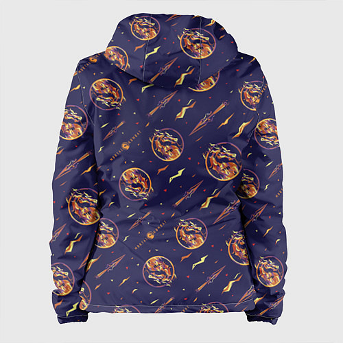 Женская куртка Mortal Kombat logo pattern / 3D-Белый – фото 2