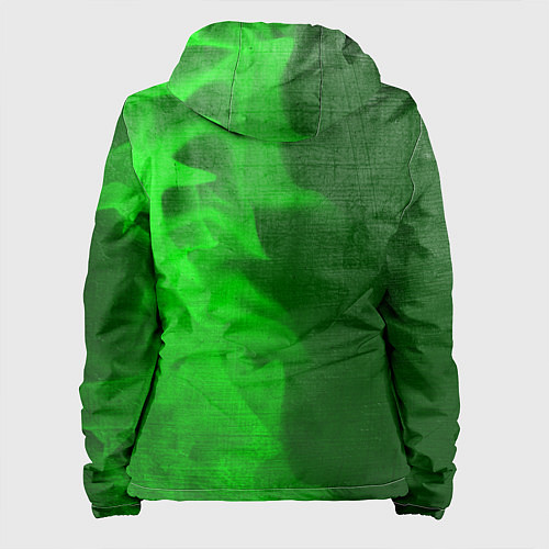 Женская куртка Among Us - green gradient по-вертикали / 3D-Черный – фото 2