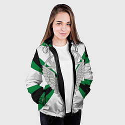 Куртка с капюшоном женская Железнодорожные войска, цвет: 3D-черный — фото 2