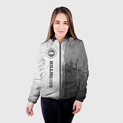 Куртка с капюшоном женская Brighton - white gradient по-вертикали, цвет: 3D-черный — фото 2