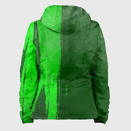 Женская куртка Tomodachi Game - green gradient по-вертикали / 3D-Черный – фото 2