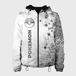 Куртка с капюшоном женская Pokemon - white gradient по-вертикали, цвет: 3D-черный
