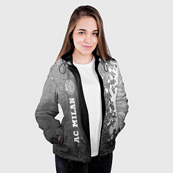 Куртка с капюшоном женская AC Milan - grey gradient по-вертикали, цвет: 3D-черный — фото 2
