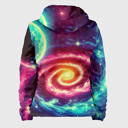 Женская куртка Spiral galaxy - neon glow / 3D-Белый – фото 2