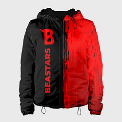 Куртка с капюшоном женская Beastars - red gradient по-вертикали, цвет: 3D-черный