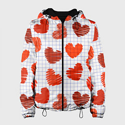 Женская куртка Сердца на бумаге