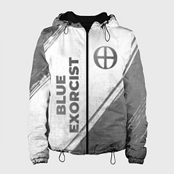 Куртка с капюшоном женская Blue Exorcist - white gradient вертикально, цвет: 3D-черный