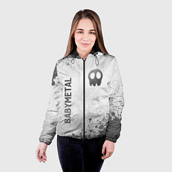 Куртка с капюшоном женская Babymetal - white gradient вертикально, цвет: 3D-черный — фото 2