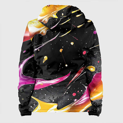 Женская куртка Мазки краски на черном / 3D-Белый – фото 2