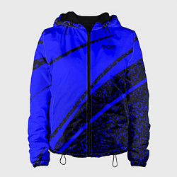 Женская куртка Sport чёрно-синий ультрамарин в крапинку