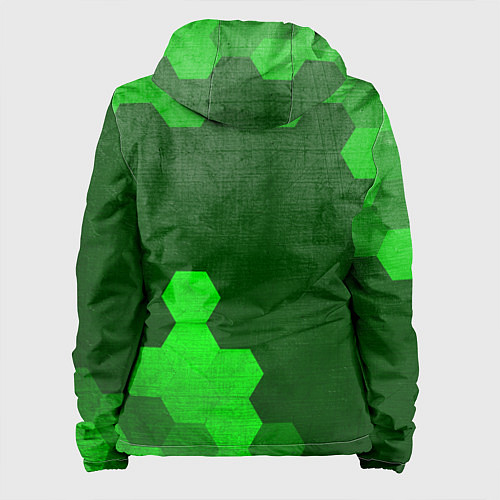 Женская куртка GTA - green gradient вертикально / 3D-Черный – фото 2