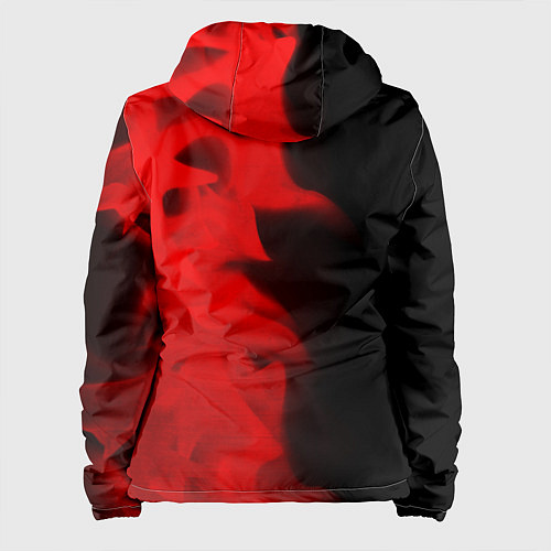 Женская куртка Hitman - red gradient по-вертикали / 3D-Черный – фото 2