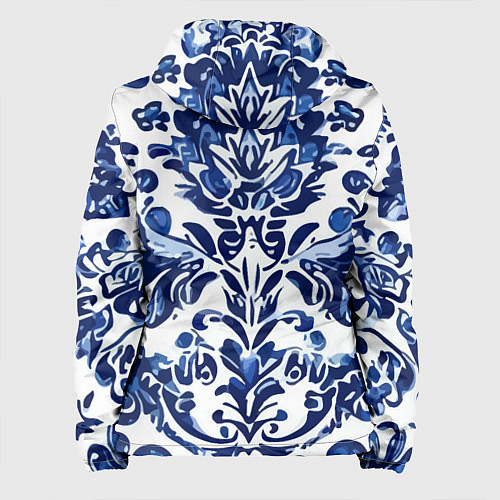 Женская куртка Гжель русский узор акварель / 3D-Белый – фото 2