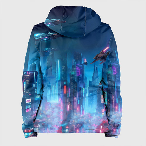 Женская куртка Mass Effect - neon glow fantastic / 3D-Белый – фото 2