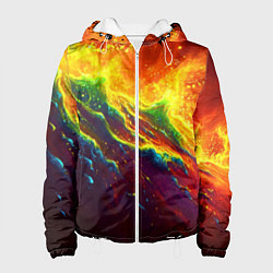 Женская куртка Абстрактные волны с огнем