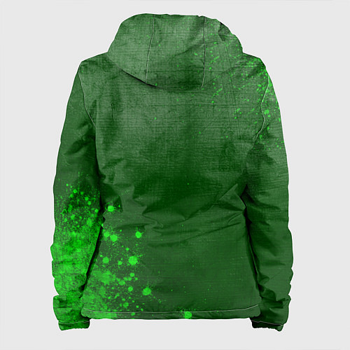 Женская куртка Lazio - green gradient вертикально / 3D-Черный – фото 2