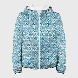 Женская куртка Бело-синий текстурный