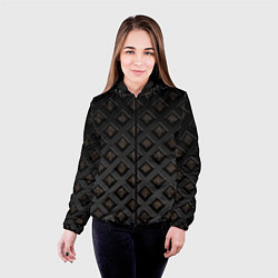 Куртка с капюшоном женская Геометрический узор, цвет: 3D-черный — фото 2