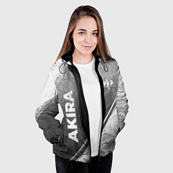 Куртка с капюшоном женская Akira - grey gradient вертикально, цвет: 3D-черный — фото 2