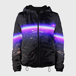 Женская куртка Планета и неоновое свечение