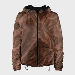 Женская куртка Коричневый абстракция в точку