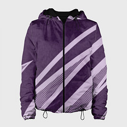 Женская куртка Фиолетовый абстрактный с полосой