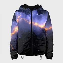 Женская куртка Молния в фиолетовом небе текстура