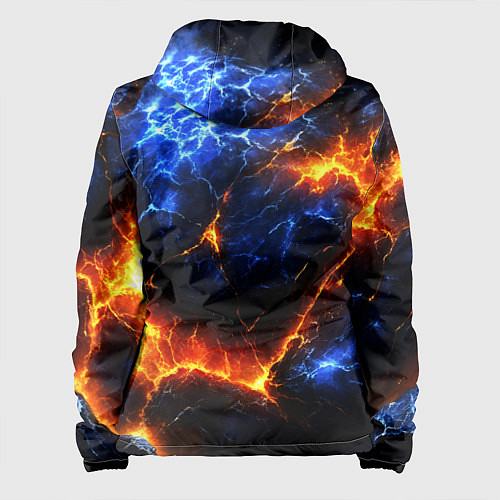 Женская куртка Лада и лед в разломе плит / 3D-Белый – фото 2