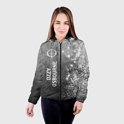 Куртка с капюшоном женская Ozzy Osbourne - grey gradient по-вертикали, цвет: 3D-черный — фото 2