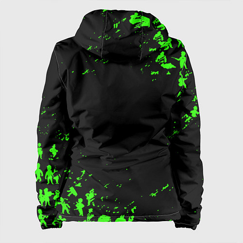 Женская куртка Doom x fallout кислотное лого / 3D-Белый – фото 2