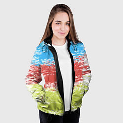 Куртка с капюшоном женская Взмах кистью, цвет: 3D-черный — фото 2