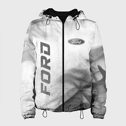 Куртка с капюшоном женская Ford - white gradient вертикально, цвет: 3D-черный