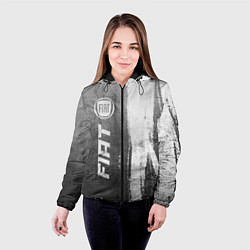 Куртка с капюшоном женская Fiat - grey gradient по-вертикали, цвет: 3D-черный — фото 2