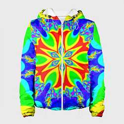 Женская куртка Неоновая психоделика узор