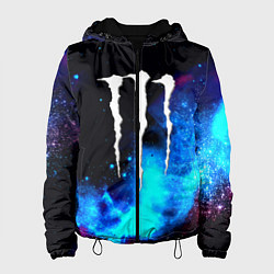 Куртка с капюшоном женская Monster energy космос, цвет: 3D-черный