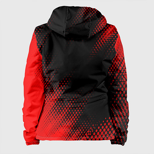 Женская куртка Peugeot - red gradient вертикально / 3D-Черный – фото 2