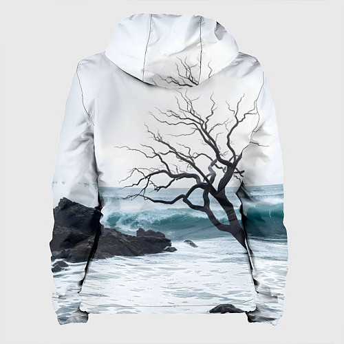 Женская куртка Дерево в море / 3D-Черный – фото 2