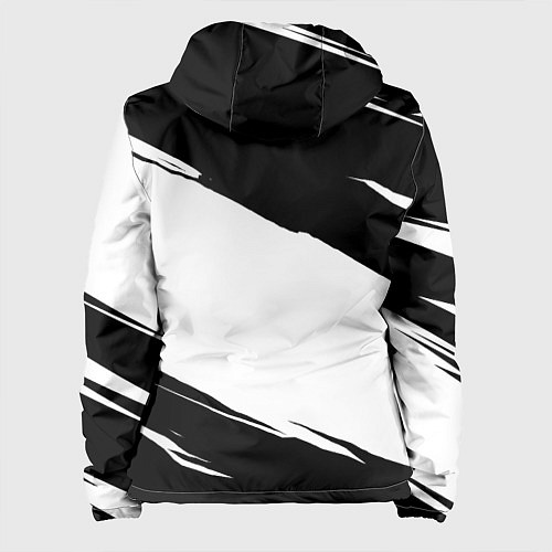 Женская куртка PUBG черно белые краски / 3D-Белый – фото 2