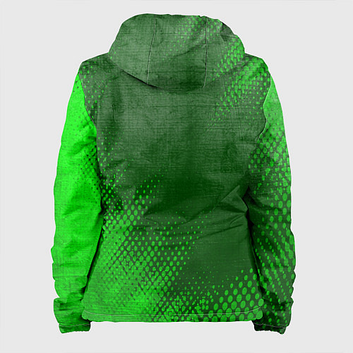 Женская куртка Evangelion - green gradient вертикально / 3D-Черный – фото 2