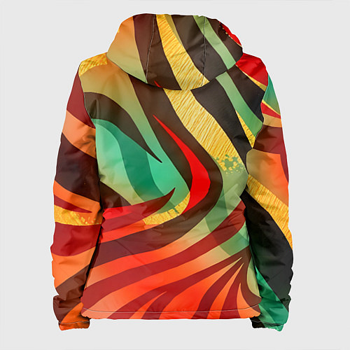 Женская куртка Жаркая полосатая абстракция / 3D-Белый – фото 2