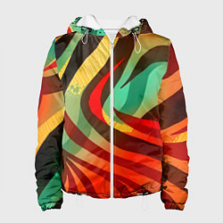 Женская куртка Жаркая полосатая абстракция