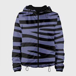 Куртка с капюшоном женская Морские полоски, цвет: 3D-черный