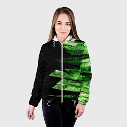 Куртка с капюшоном женская Color green black, цвет: 3D-белый — фото 2