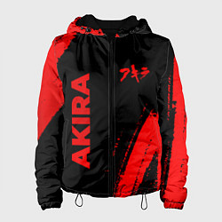Куртка с капюшоном женская Akira - red gradient вертикально, цвет: 3D-черный