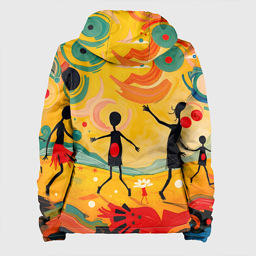 Женская куртка Радостные солнечные человечки / 3D-Белый – фото 2