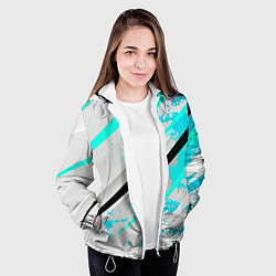 Куртка с капюшоном женская Color white light blue, цвет: 3D-белый — фото 2